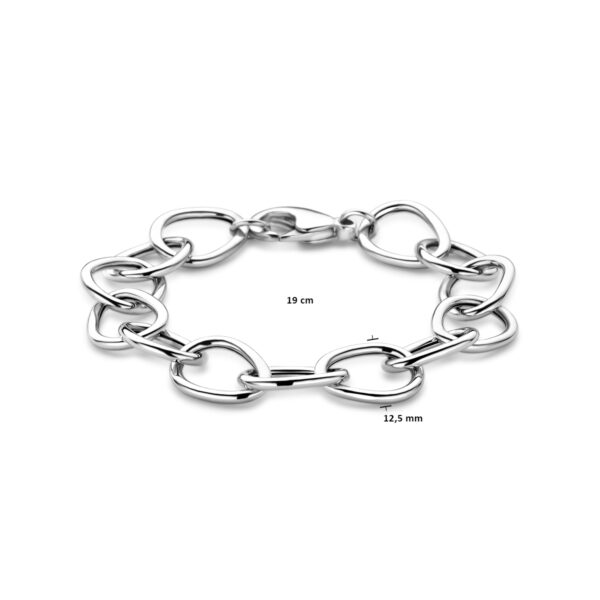 armband 12,5 mm 19 cm zilver gerhodineerd - Afbeelding 3