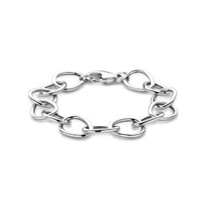 armband 12,5 mm 19 cm zilver gerhodineerd