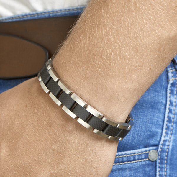armband 14 mm 21 cm edelstaal - Afbeelding 2