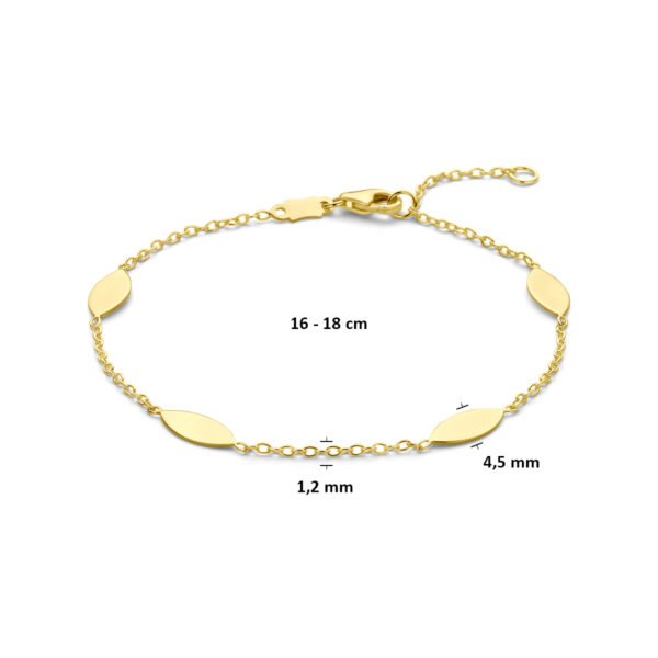 armband 16 - 18 cm 14K geelgoud - Afbeelding 3