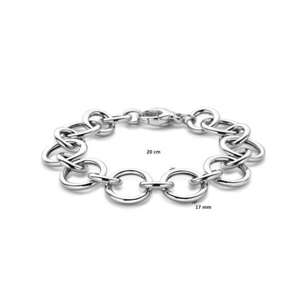 armband 17 mm 20 cm zilver gerhodineerd - Afbeelding 3