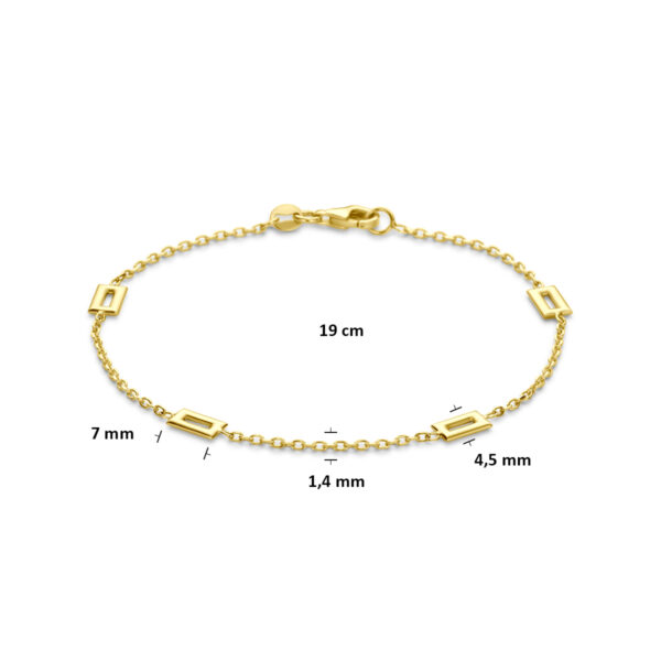 armband 19 cm 14K geelgoud - Afbeelding 3
