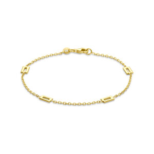 armband 19 cm 14K geelgoud