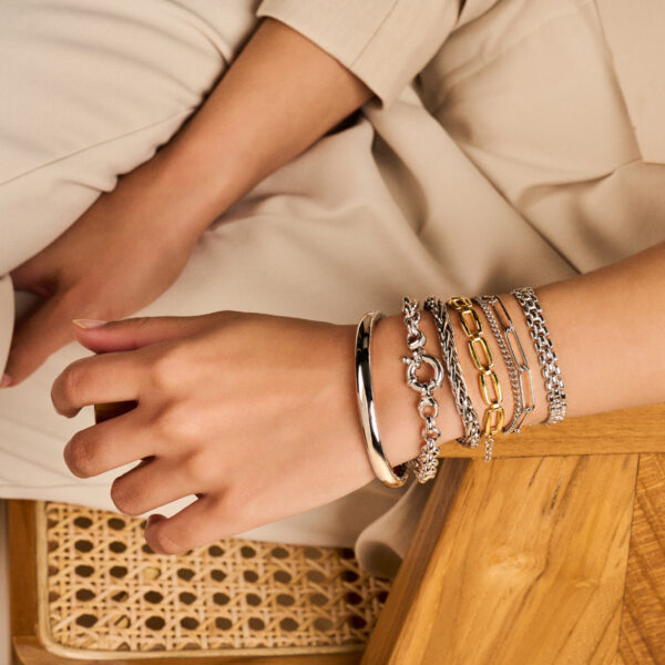 armband 19 cm zilver gerhodineerd - Afbeelding 2