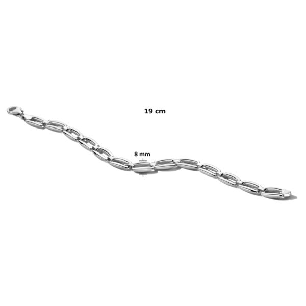 armband 19 cm zilver gerhodineerd - Afbeelding 3