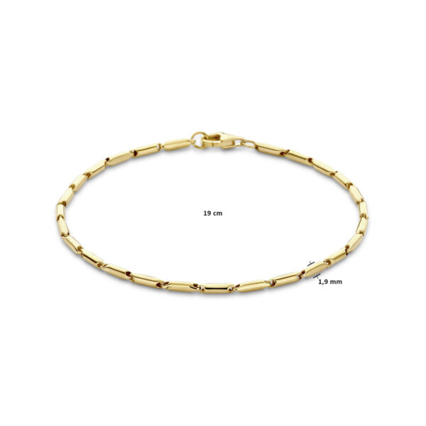 armband 1,9 mm 19 cm 14K geelgoud - Afbeelding 3