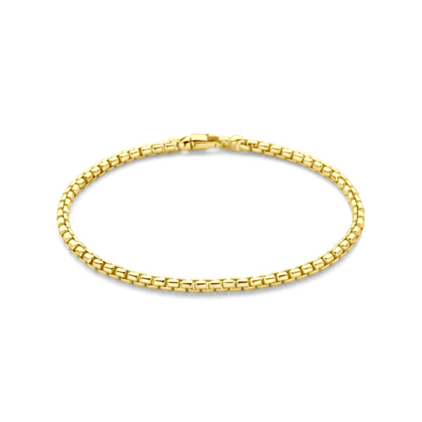 armband 3,0 mm 19 cm Silgold (geel met zilverkern)