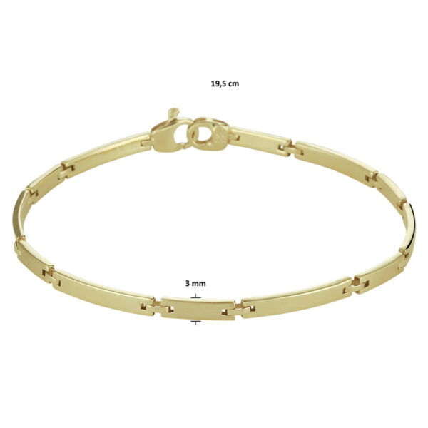 armband 3,0 mm 19,5 cm 14K geelgoud - Afbeelding 3