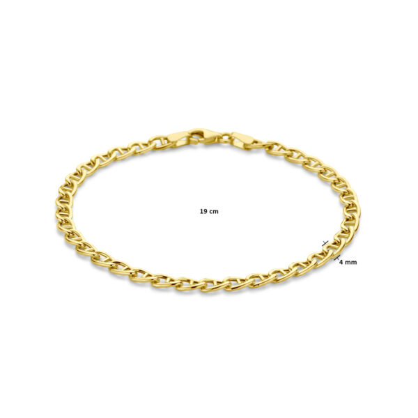 armband 4,0 mm 19 cm 14K geelgoud - Afbeelding 3