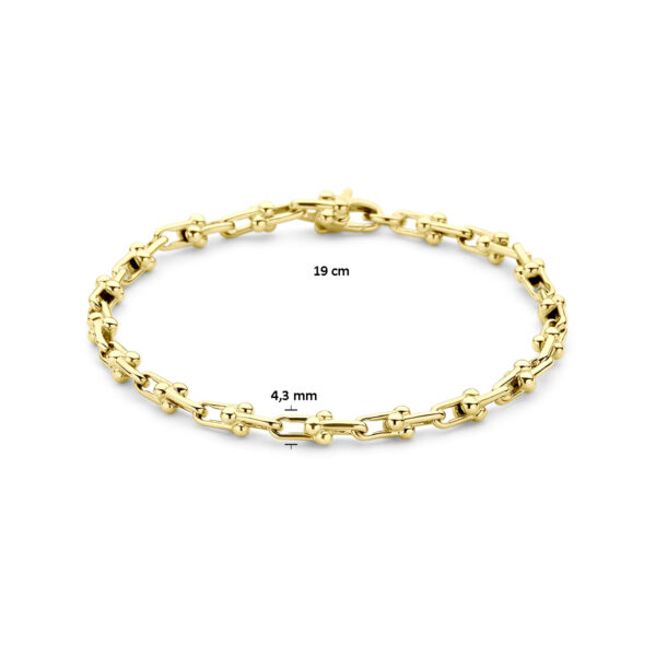 armband 4,3 mm 19 cm 14K geelgoud - Afbeelding 3