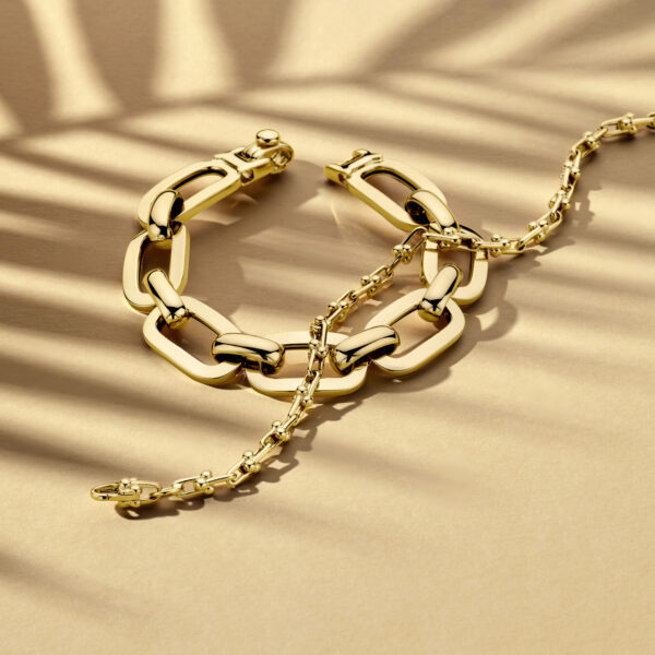 armband 4,3 mm 19 cm 14K geelgoud - Afbeelding 4