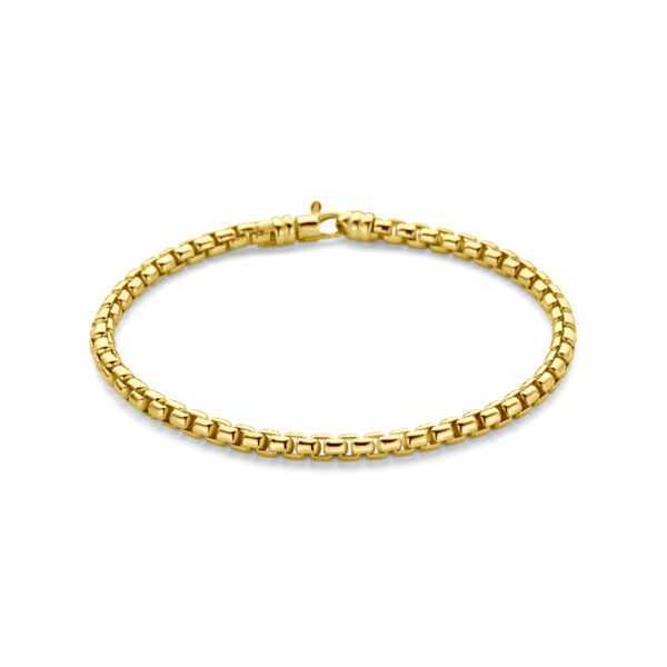 armband 4,3 mm 19 cm Silgold (geel met zilverkern)