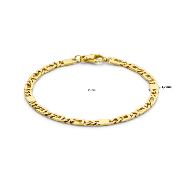 armband 4,7 mm 21 cm 14K geelgoud - Afbeelding 3
