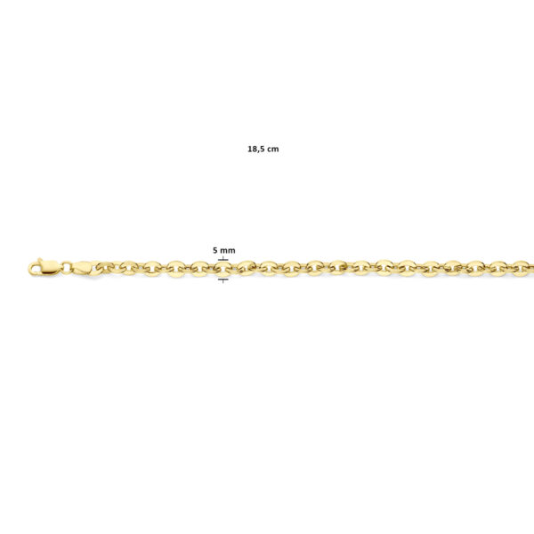 armband 5 mm 18,5 cm 14K geelgoud - Afbeelding 3