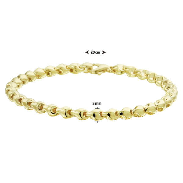 armband 5,0 mm 19 cm 14K geelgoud - Afbeelding 3