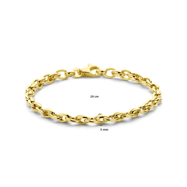 armband 5,0 mm 19 cm 18K geelgoud - Afbeelding 3