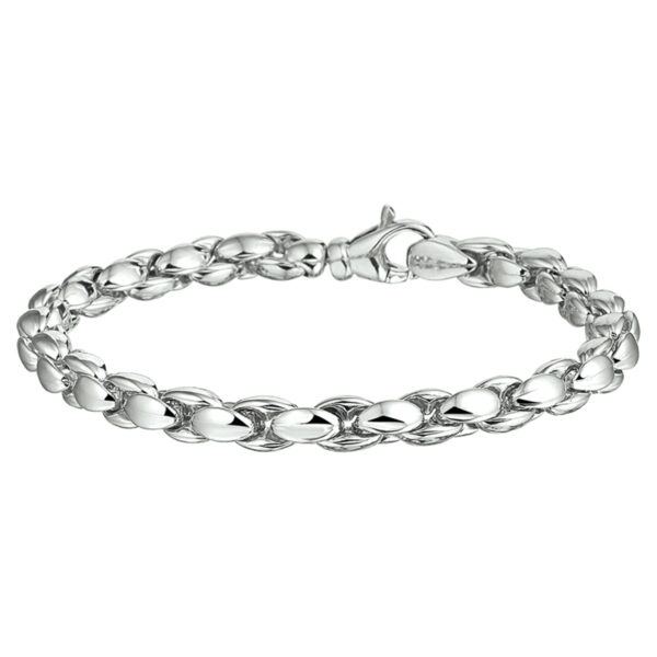 armband 5,5 mm 19,5 cm zilver gerhodineerd