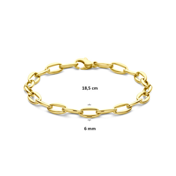 armband 6 mm 18,5 cm 14K geelgoud - Afbeelding 3