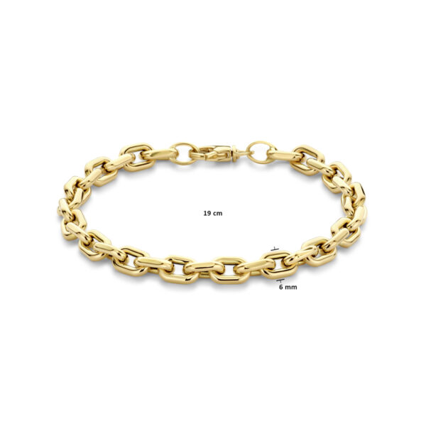 armband 6 mm 19 cm 14K geelgoud - Afbeelding 3