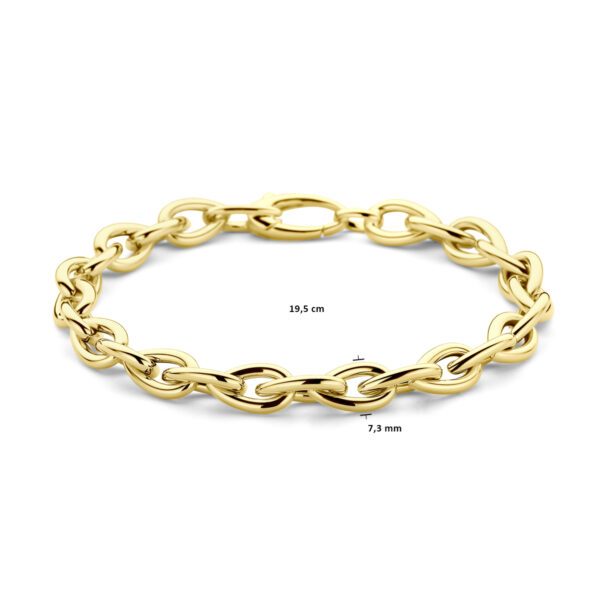 armband 7,3 mm 19,5 cm 14K geelgoud - Afbeelding 3