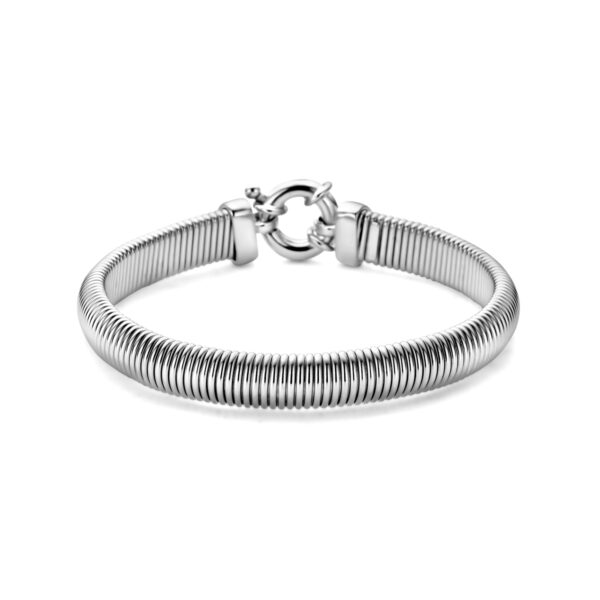 armband 8,0 mm 19 cm met groot springslot zilver gerhodineerd