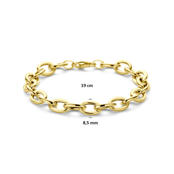 armband 8,5 mm 19 cm 14K geelgoud - Afbeelding 3