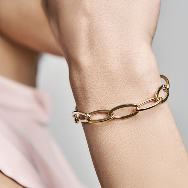 armband 8,5 mm 19 cm 14K geelgoud - Afbeelding 3