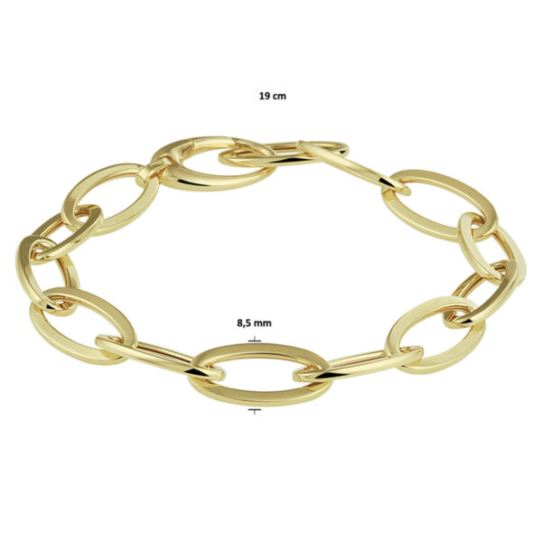 armband 8,5 mm 19 cm 14K geelgoud - Afbeelding 4