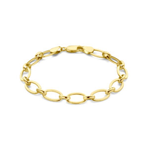 armband 8,5 mm 19 cm Silgold (geel met zilverkern)