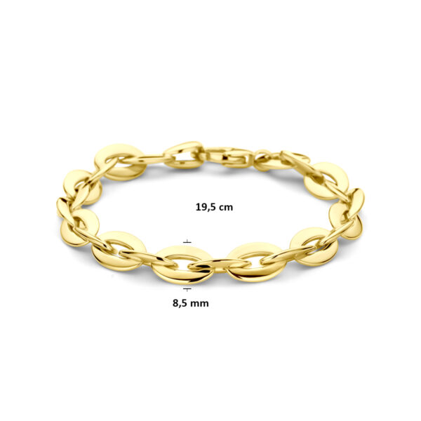armband 8,5 mm 19,5 cm 14K geelgoud - Afbeelding 3