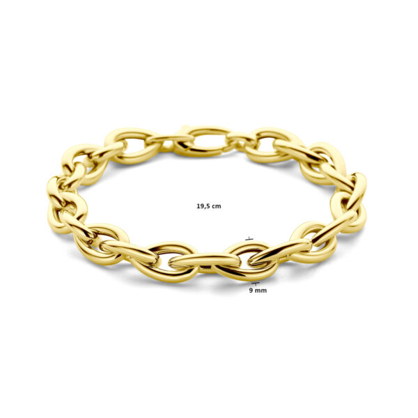 armband 9 mm 19,5 cm 14K geelgoud - Afbeelding 3