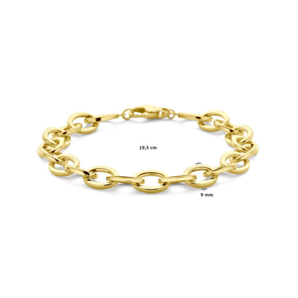 armband 9 mm 19,5 cm 14K geelgoud - Afbeelding 3