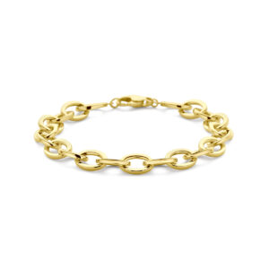 armband 9 mm 19,5 cm 14K geelgoud