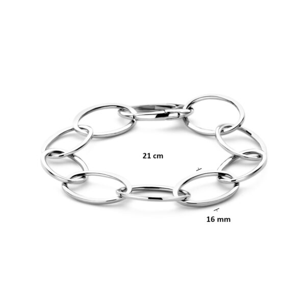 armband anker 16 mm 21 cm zilver gerhodineerd - Afbeelding 3