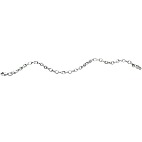 armband anker 3,5 mm 18,5 cm 14K witgoud - Afbeelding 4
