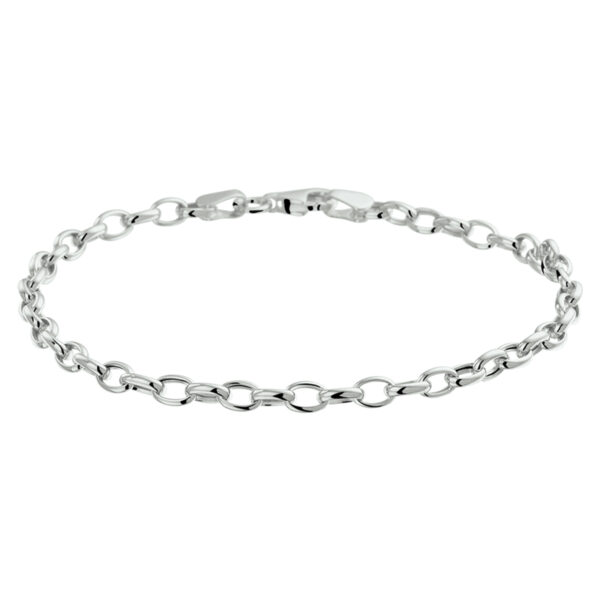 armband anker 3,5 mm 18,5 cm 14K witgoud