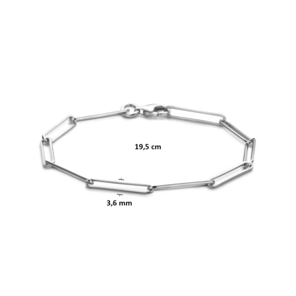 armband anker 3,6 mm 19,5 cm zilver gerhodineerd - Afbeelding 3