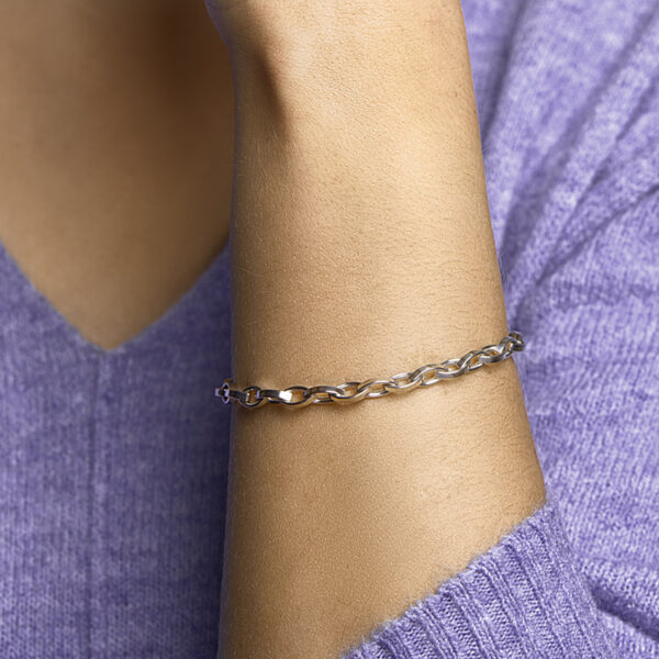 armband anker 5,2 mm 19 cm zilver gerhodineerd - Afbeelding 2