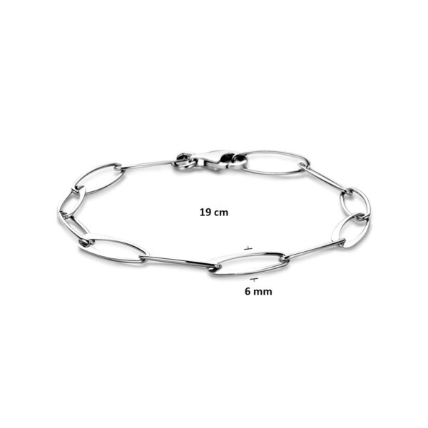 armband anker 6 mm 19 cm zilver gerhodineerd - Afbeelding 3