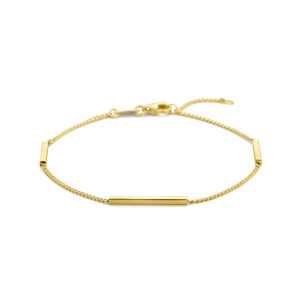 armband balkjes 17 – 19 cm 14K geelgoud