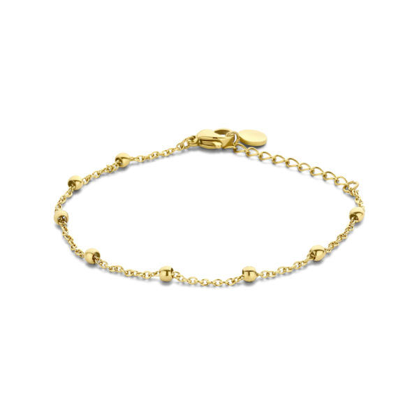 armband bolletjes 3,0 mm 16 + 3 cm ion plating edelstaal