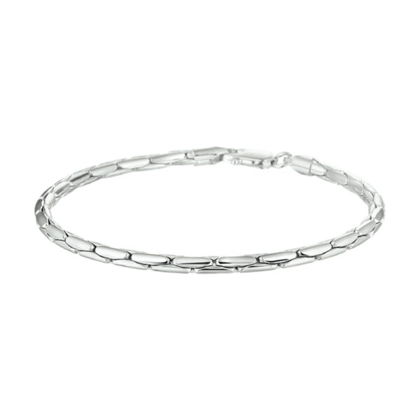 armband cardano 2,7 mm 18,5 cm zilver gerhodineerd