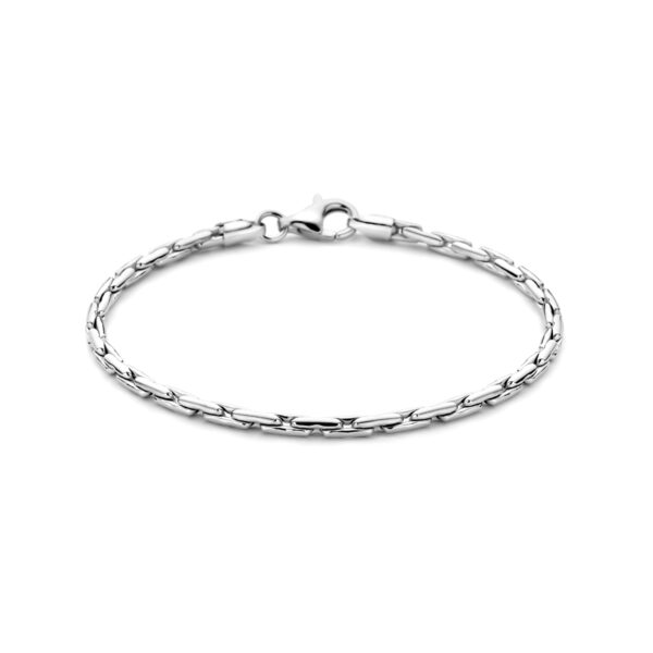 armband cardano 2,7 mm 18,5 cm zilver gerhodineerd