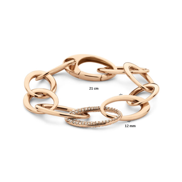 armband champagne diamant 1.70ct si 17,5 mm 21cm 18K roségoud - Afbeelding 3