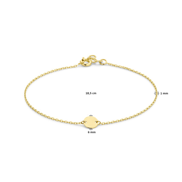armband cirkel 18,5 cm 14K geelgoud - Afbeelding 3