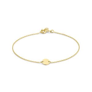 armband cirkel 18,5 cm 14K geelgoud