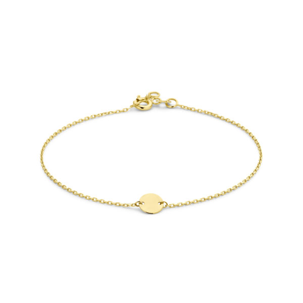 armband cirkel 18,5 cm 14K geelgoud