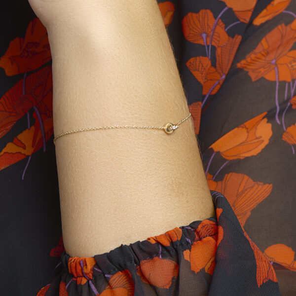 armband diamant 0.05ct h si 15-16,5-18 cm 14K geelgoud - Afbeelding 2