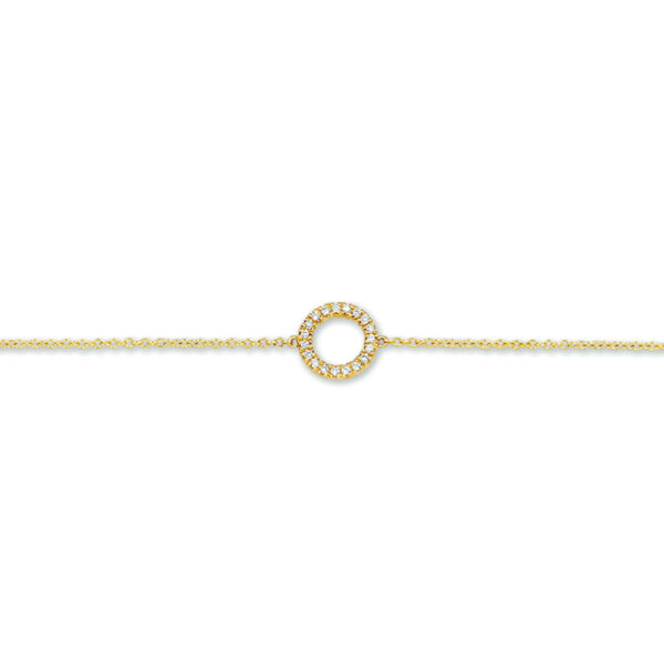 armband diamant 0.06ct h p1 16,5-17,5-18,5 cm 14K geelgoud