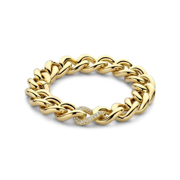 armband diamant gourmette 13,5 mm 20 cm 0.67ct h si 14K geelgoud